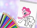 Xogo Libro de colorear de poney bonito en liña