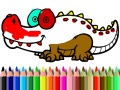 Xogo Voltar á Escola: Pintura de Aligátor en liña