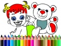 Xogo De volta á escola: Coloreando bonecas en liña