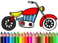 Xogo De volta á escola: Pintura de moto en liña