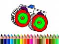Xogo De volta á escola: Coloreando camións monstros en liña