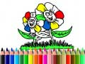 Xogo De volta á escola: Pintando flores en liña