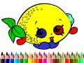 Xogo De volta á escola: Libro de colorear froitas en liña