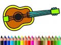 Xogo Volta á escola: Libro para colorear instrumentos musicais en liña