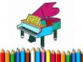 Xogo Volta á escola: Libro de colorear de piano en liña