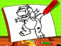 Xogo Coloración Fácil de Dinosaurios para Nenos en liña