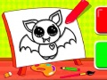 Xogo Coloración Fácil para Nenos: Morcego en liña