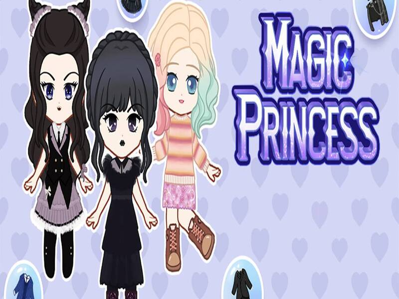 Xogo Princesa máxica: Vestir boneca en liña