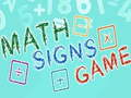 Xogo Xogo de Signos Matemáticos en liña