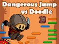 Xogo Salto Perigoso contra Doodle Jump en liña