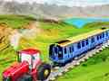 Xogo Tractor encadeado que remolca tren en liña