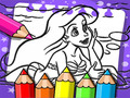 Xogo Libro para Colorear de Ariel a Serea en liña