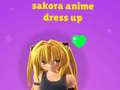 Xogo Sakora: Vestir Anime en liña