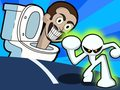 Xogo Stickman contra Inodoro Skibidi en liña