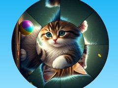 Xogo Rompecabezas Redondo: Recolle Imágenes con Gatitos Lindos en liña
