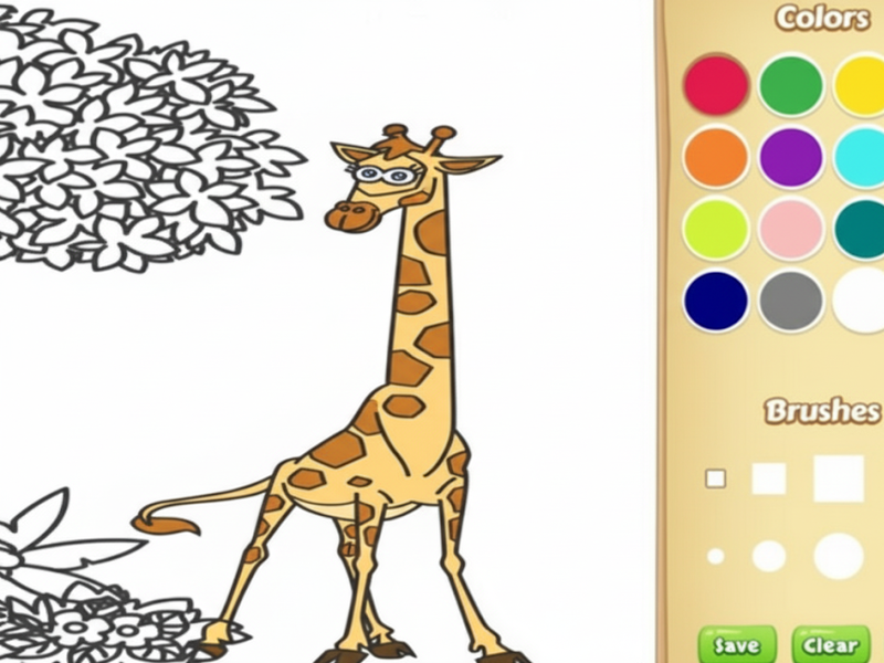 Xogo Libro para colorear animais da selva para nenos en liña