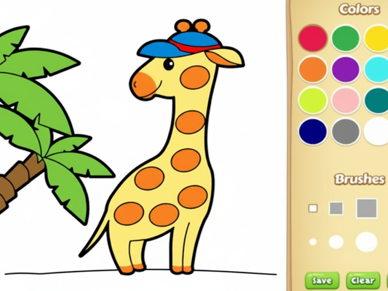 Xogo Libro para colorear de animais fácil para nenos en liña