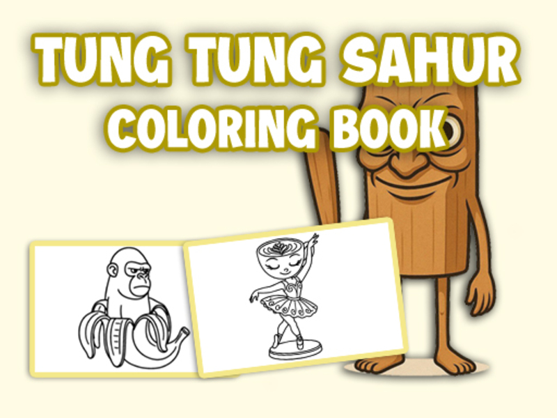 Xogo Tung Tung Sahur Coloring Book en liña