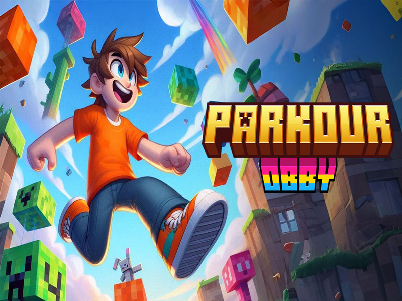 Xogo Parkour Obby en liña