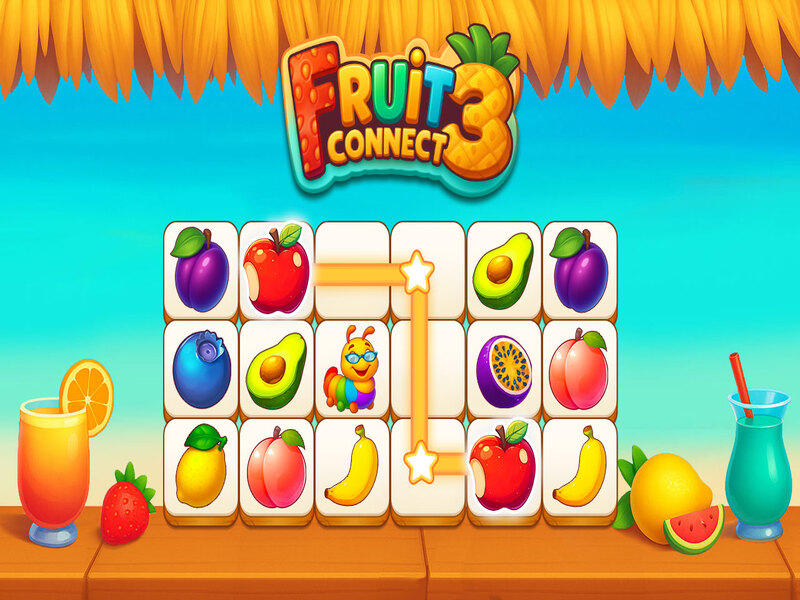 Xogo Fruit Connect 3 en liña