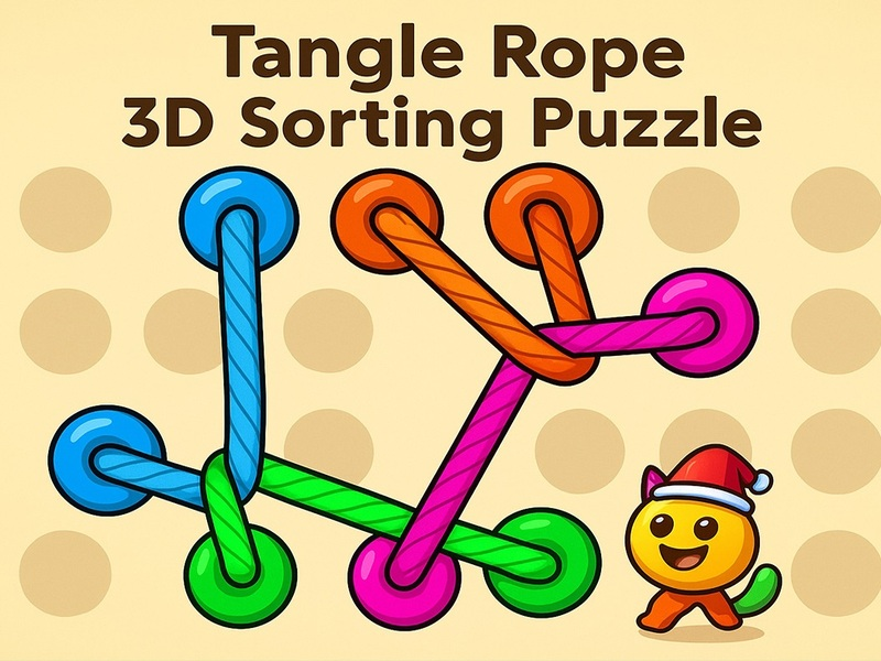 Xogo Hazel Tangle Rope 3D: ordenando o crebacabezas en liña