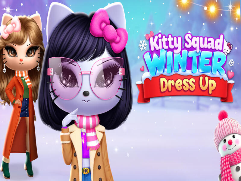 Xogo Vestido de inverno Kitty Squad en liña