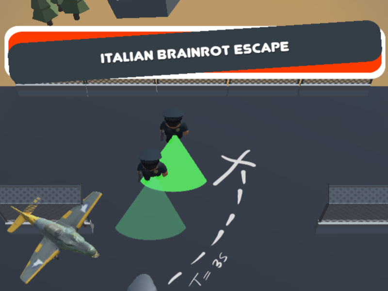 Xogo Escape de Brainrot italiano en liña
