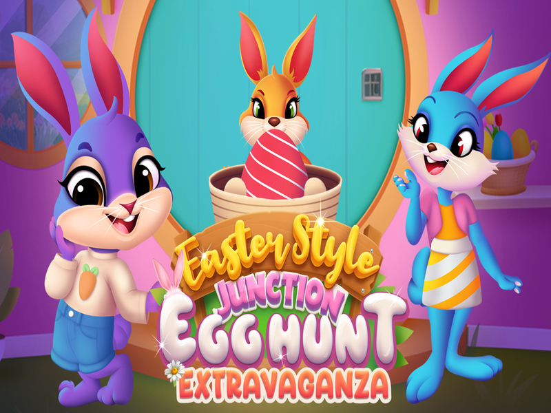 Xogo Extravaganza de caza de ovos de unión de estilo de Pascua en liña