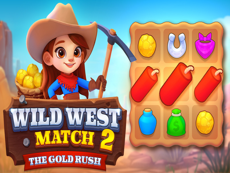 Xogo Wild West Match 2: The Gold Rush en liña